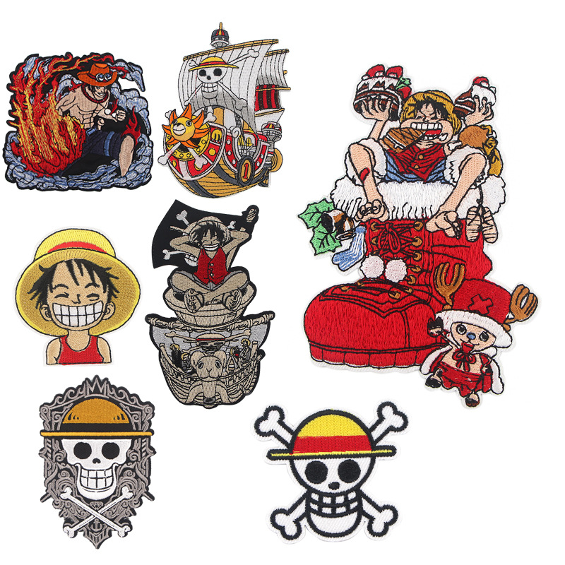 Embroidery Patch - แผ่นปะลายปักอนิเมะญี่ปุ่น แผ่นปะติดเสื้อผ้าแบบรีดติด แผ่นปะติดเสื้อผ้าแบบใช้ความร้อนสำหรับงาน DIY สติ๊กเกอร์ปะติดแบบรีดติด ตราสัญลักษณ์