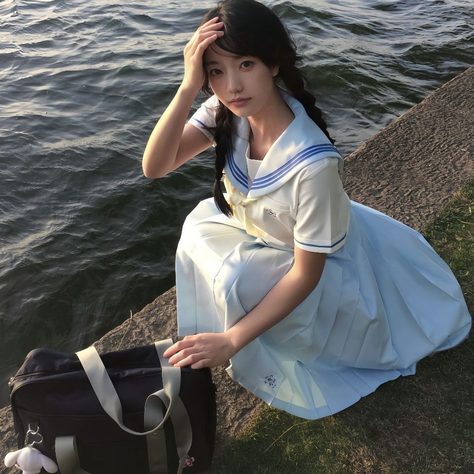 Embroidery Uniforms - MAGOGO ต้นฉบับญี่ปุ่น JK ชุดกะลาสีชุดกระโปรงฤดูร้อนสไตล์วิชาการสาว Kawaii เสื้อแขนสั้น