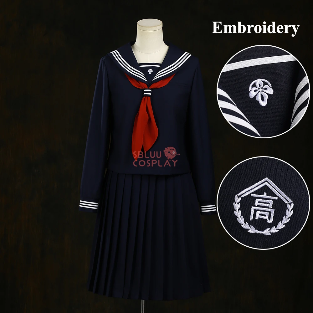 Embroidery Uniforms - เอสบลูคอสเพลย์ ชิมิซึ ฮินาโกะคอสเพลย์เครื่องแต่งกายเย็บปักถักร้อยชุดนักเรียนหญิงชุดเจเคชุดปาร์ตี้ฮาโลวีน