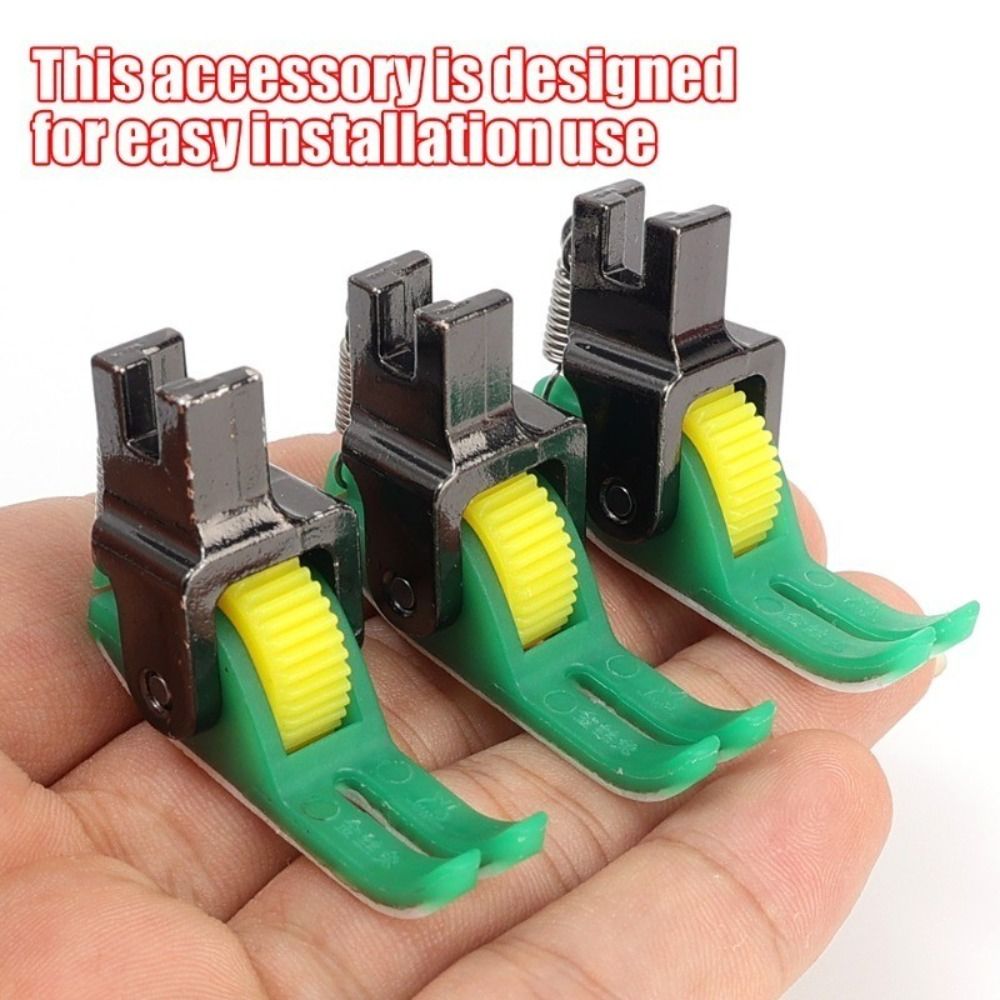 Embroidery Xpress - Universal จักรเย็บผ้าอุตสาหกรรมหนัง Roller Wheel Presser เท้าแบนรถผ้าหนาเสื้อผ้าเปลี่ยน