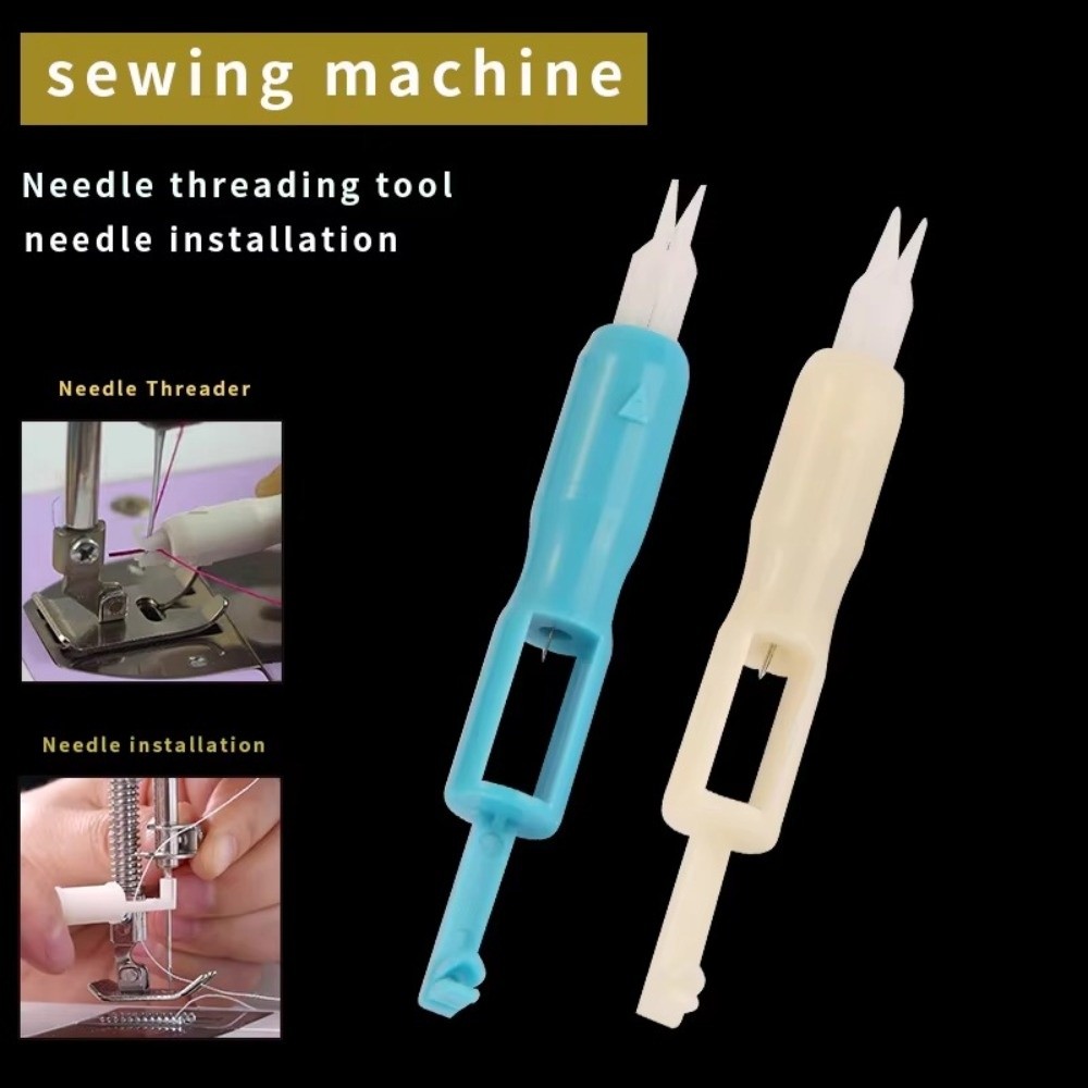 Embroidery Software - เครื่องร้อยด้ายอัตโนมัติ 1/2 ชิ้น ด้ามจับพลาสติก อุปกรณ์ร้อยด้าย DIY