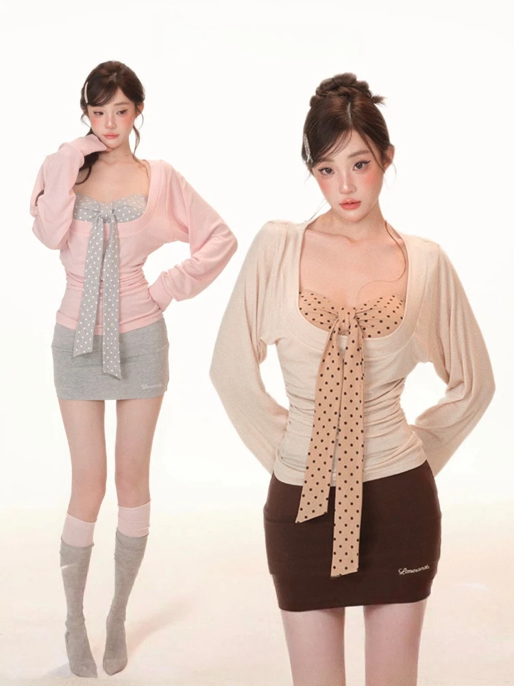 ชุดเซ็ตสองชิ้นสไตล์ Y2K: เสื้อ - Embroidery Fashion บทวิจารณ์และราคา