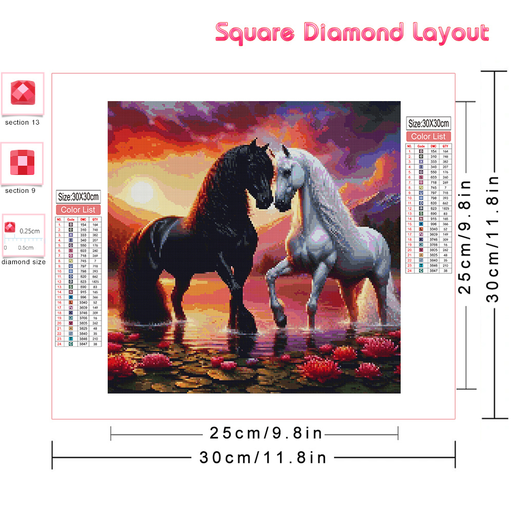 Huacan ชุดวาดเขียนสำหรับเด็กติ - Embroidery Horse บทวิจารณ์และราคา