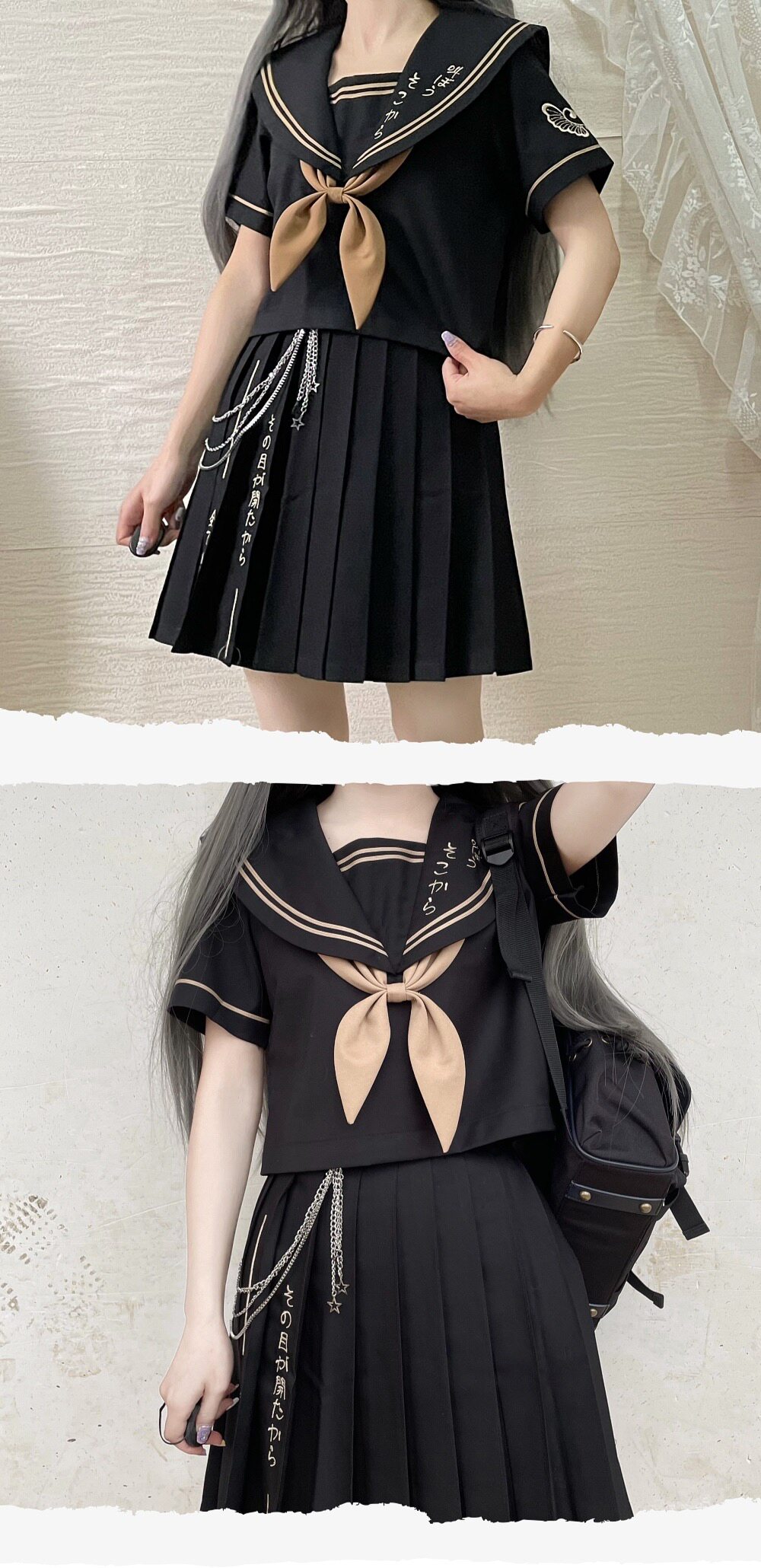 ชุดนักเรียนหญิงสไตล์ญี่ปุ่น ชุ - Embroidery Uniforms บทวิจารณ์และราคา