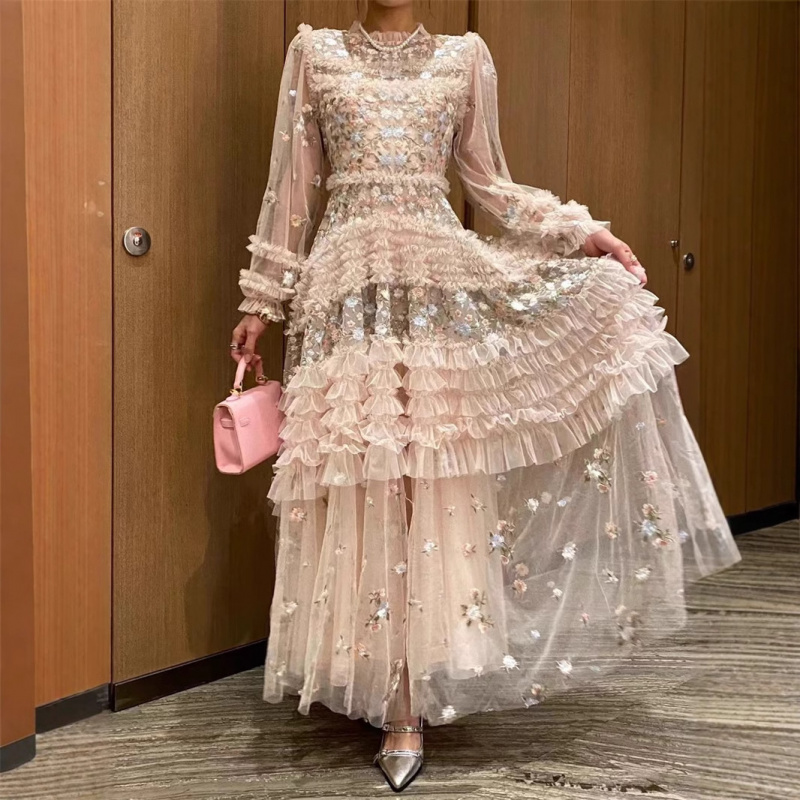 ชุดจั๊มสูทเดรสผ้าตาข่ายปักลายด - Embroidery In Australia บทวิจารณ์และราคา