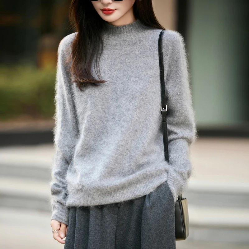 เสื้อสเวตเตอร์คอสูงขนฟูสำหรับผ - Embroidery Fashion บทวิจารณ์และราคา