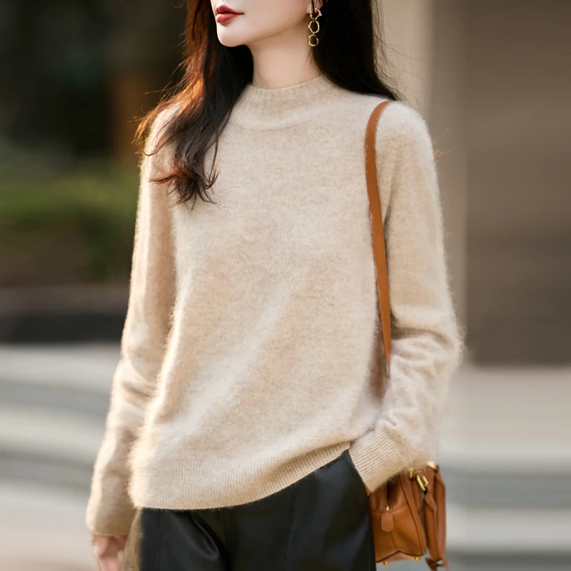 เสื้อสเวตเตอร์คอสูงขนฟูสำหรับผ - Embroidery Fashion บทวิจารณ์และราคา