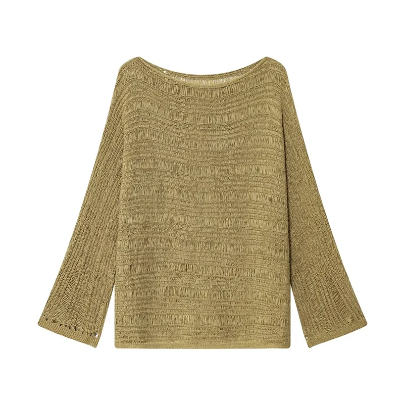 เสื้อสเวตเตอร์ถักคอเรือสไตล์วิ - Embroidery Fashion บทวิจารณ์และราคา