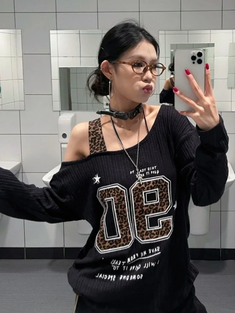 เสื้อยืดลายเสือดาวสไตล์ Y2K แบ - Embroidery Fashion บทวิจารณ์และราคา
