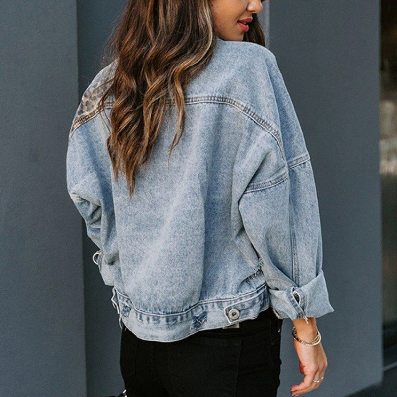 เสือดาวเย็บ DENIM แจ็คเก็ตผู้ห - Embroidery Online บทวิจารณ์และราคา
