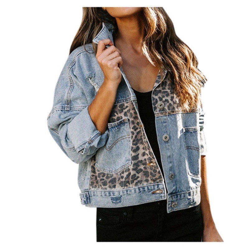 เสือดาวเย็บ DENIM แจ็คเก็ตผู้ห - Embroidery Online บทวิจารณ์และราคา